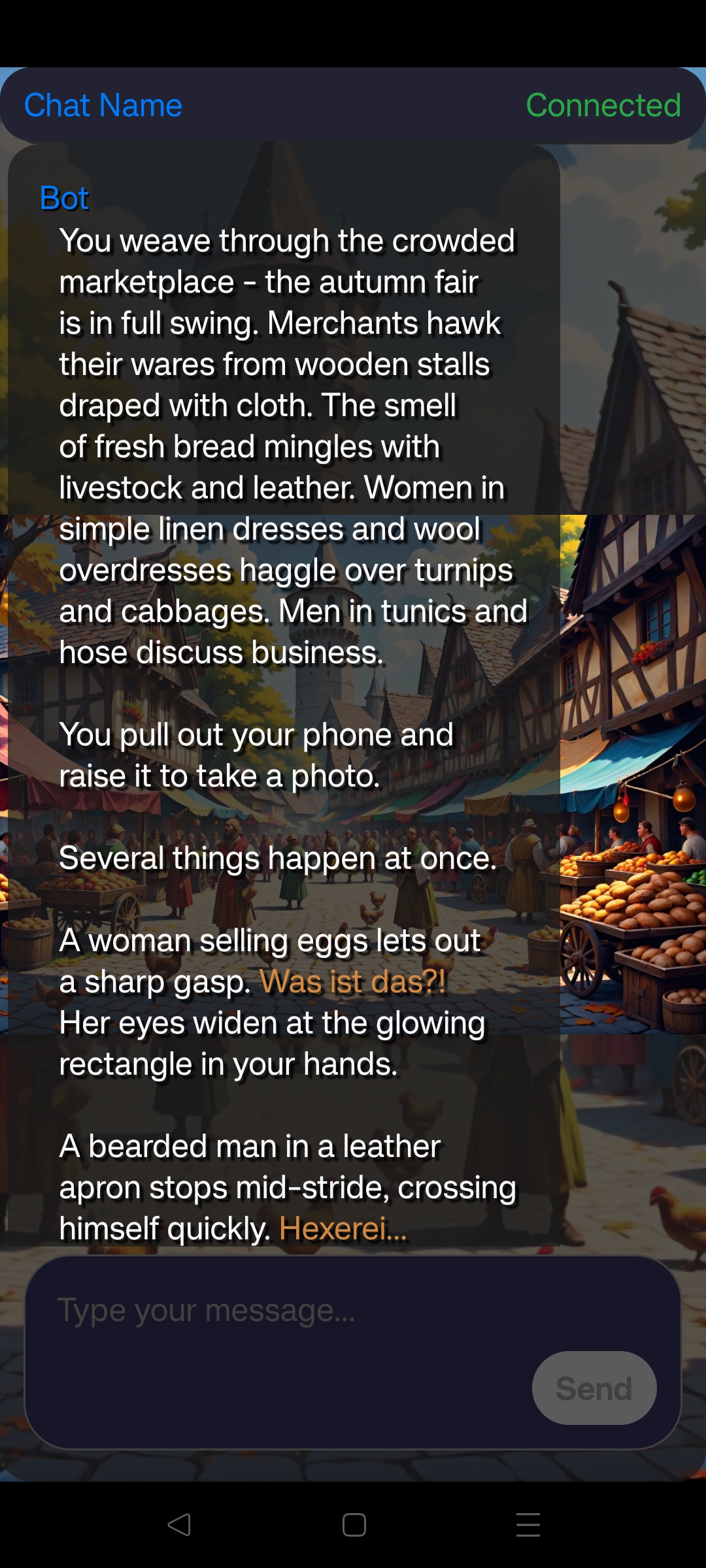 Antwort des LLMs als Textnachricht.